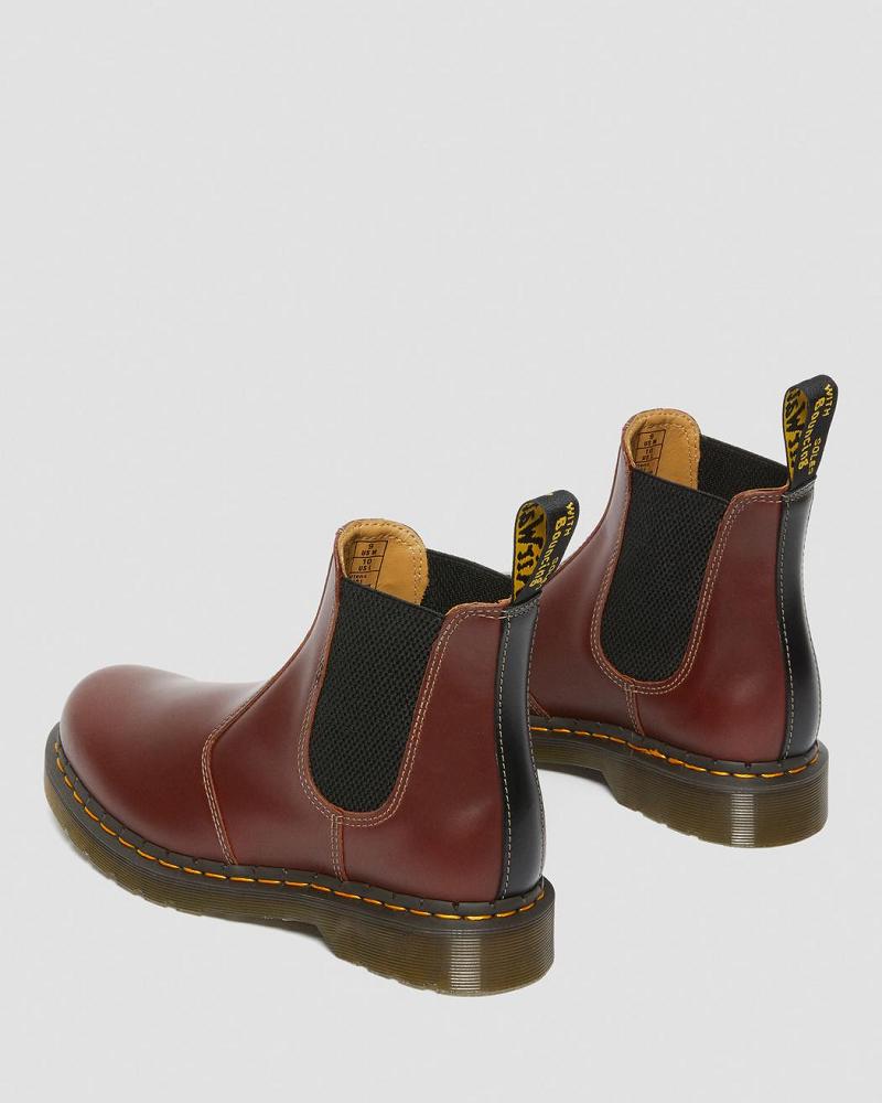 Brown / Black Men's Dr Martens 2976 Abruzzo Leather Chelsea Boots | CA 479WNB